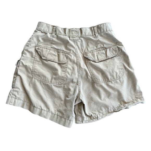 Vintage 80s 90s High Rise Khaki Cargo Shorts - Picture 2 of 7
